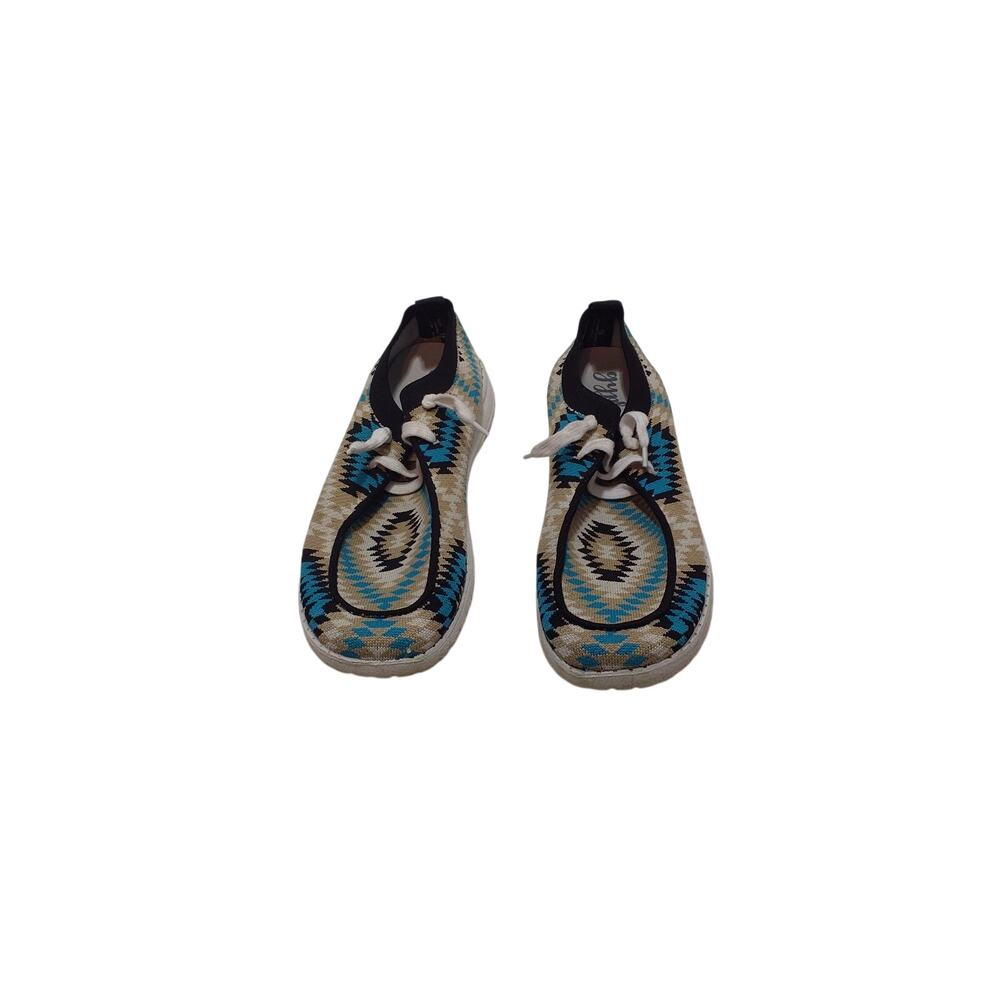 womens gypsy jazz very 6" comfy lace up loafers aztec print